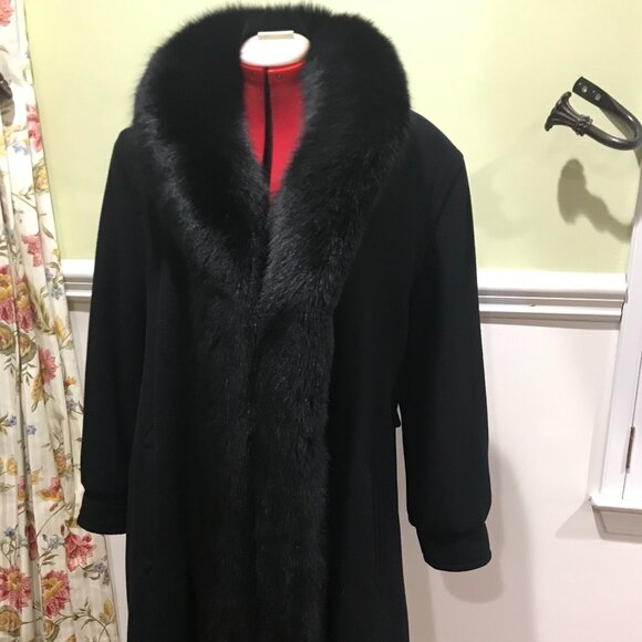 Yve Saint Laurent Vintage cashmere/wool fur coat (preowned) - Picture 1 of 14